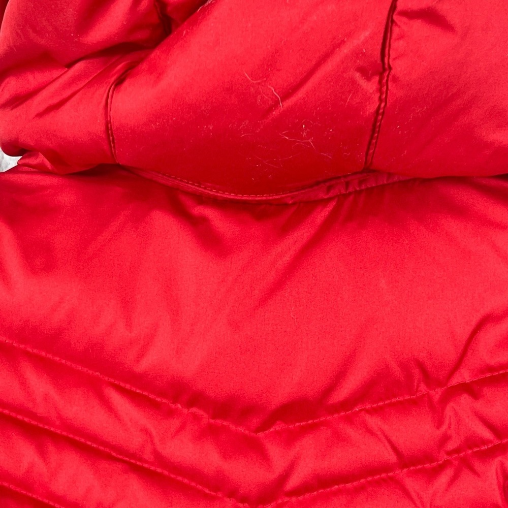 Michael Kors Womens S Quilted Puffer Vest Detachable Hood Red Down Fill NWOT - Picture 7 of 16